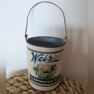 Weis Evaporated Milk Tin With Handle